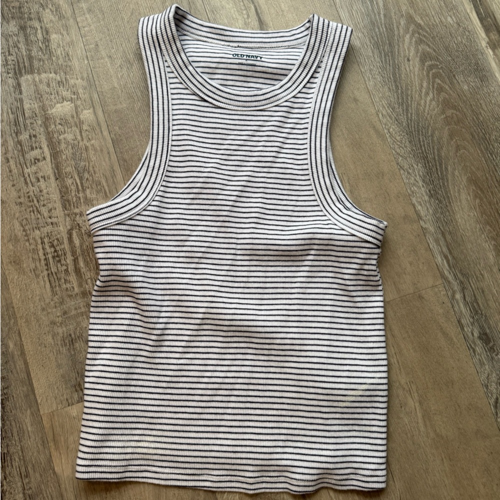 Old Navy Black and White Striped Top
